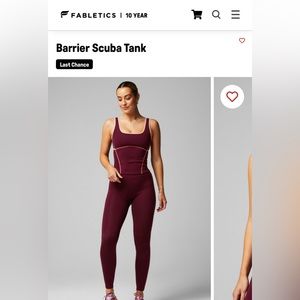 Fabletics NWOT Atlantis Scuba High-Waisted Legging Merlot